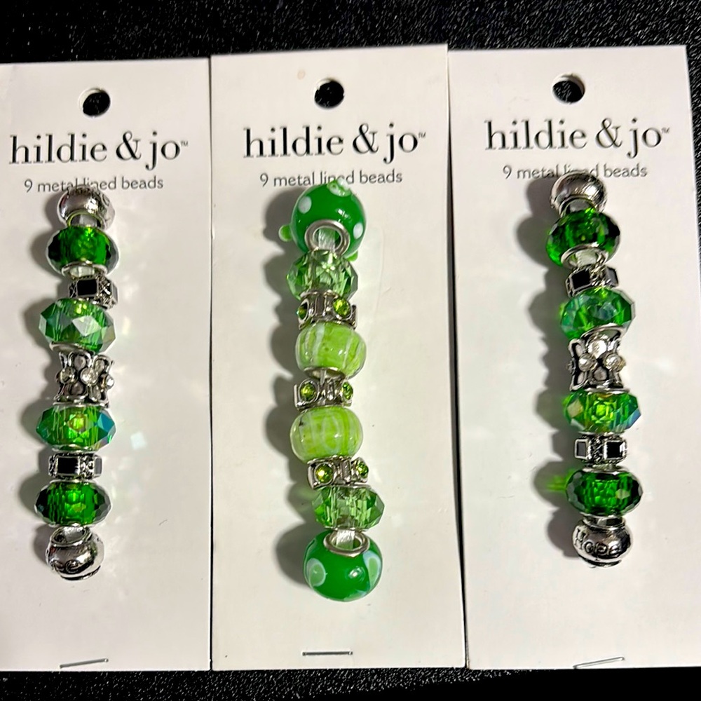 Green Beaded Jewelry Set